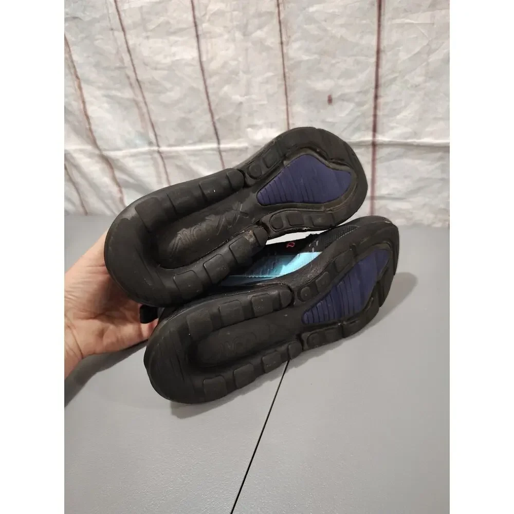 NIKE AIR MAX Black / Blue 270 Unisex Sixe 6 1/2 - Preowned